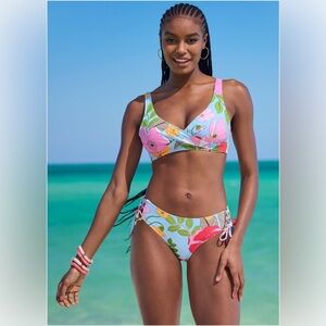 VENUS Sky Blue, Red and Pink Bikini Bottom size 20 NWOT